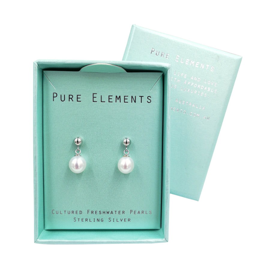 GRACE PEARL EARRINGS - SILVER