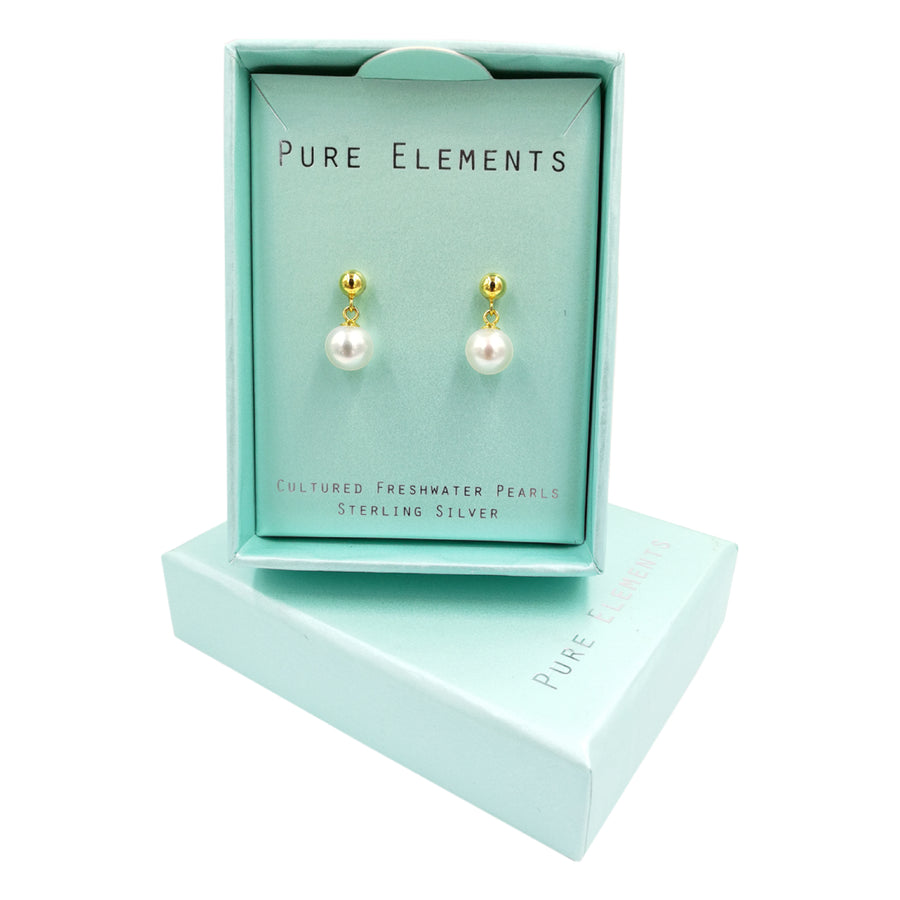 GRACE PEARL EARRINGS - GOLD