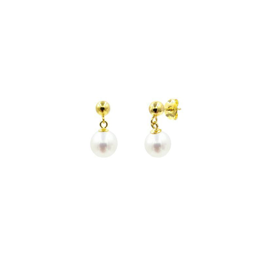 GRACE PEARL EARRINGS - GOLD